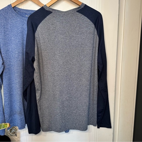 Men's 01.ALGO UV SPF 40 Moisture Wicking Performance Shirt LS Blue XL lot of 2 - Picture 3 of 10